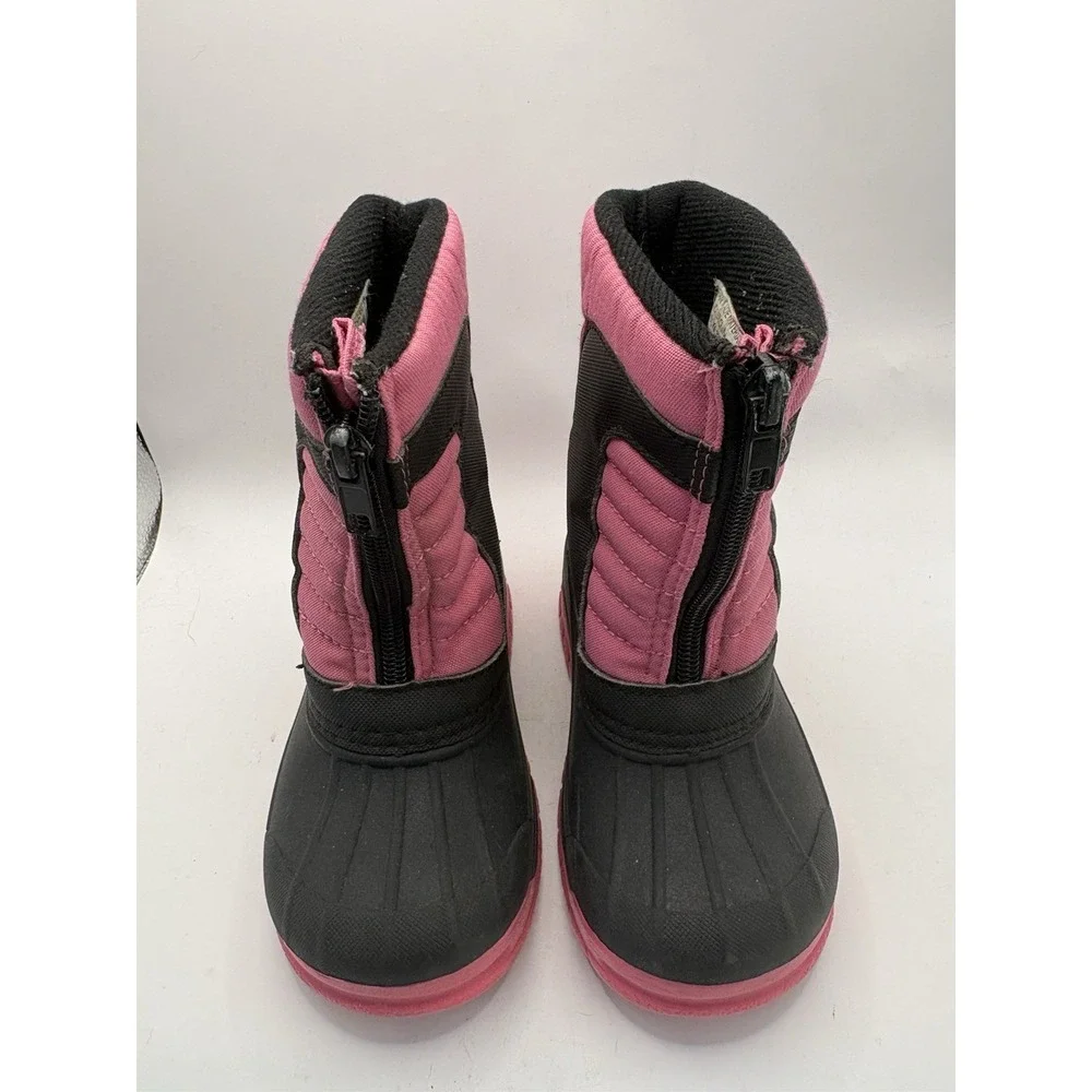 Arctic Shield Girls Pink Insulated Winter Snow Boots Sz 9 Gorpcore Color Block